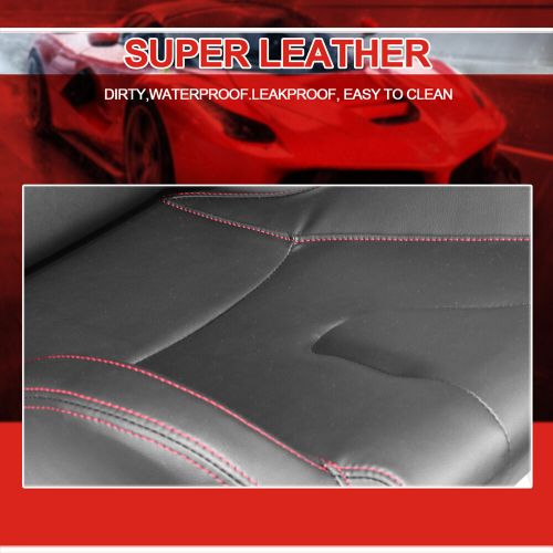1Pair Universal Car Racing Seats PVC Leather with 2 Sliders Sport Seats Black, US $315.00, image 3