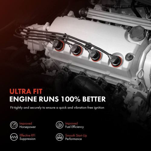 5x spark plug wire sets for nissan altima 1993 1994 1995 1996 l4 2.4l 224502b525