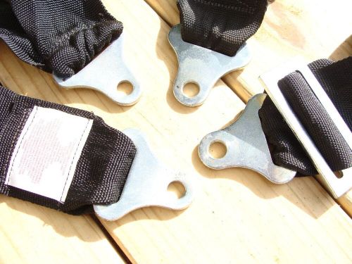 RJS black 3" latch link lock 4 point racing belts harness bolt in APR 2014, US $35.00, image 5