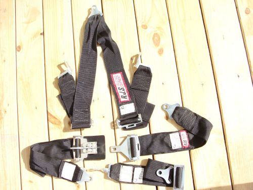 RJS black 3" latch link lock 4 point racing belts harness bolt in APR 2014, US $35.00, image 12