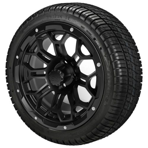 4) Golf Cart 205/30-14 Tires on 14x7 Gloss Black Hercules Wheels Free Freight, US $527.00, image 3