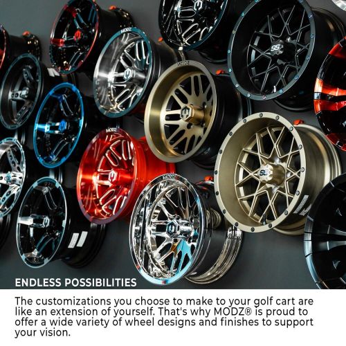 MODZ 10"Vampire Glossy Black Golf Cart Wheels and Tires (22x11-R10) Set of 4, US $750.95, image 8