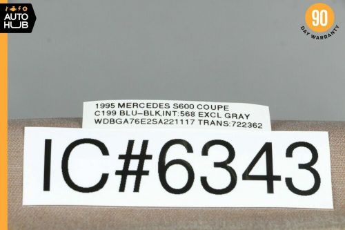 93-96 Mercedes W140 S600 CL600 Coupe Rear Right Lower Bottom Seat Cushion Gray, US $195.00, image 7