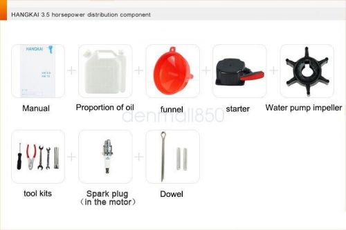 HANGKAI 2 Stroke 3.5 HP Outboard Motor CDI Water Cooling Boat Engine Motor, US $218.12, image 7