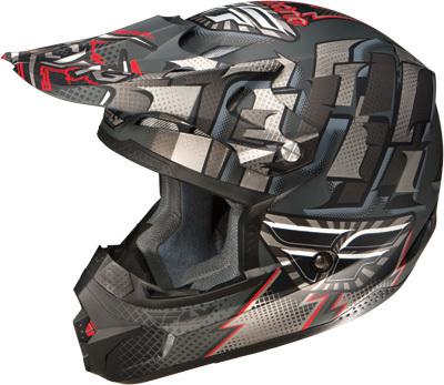 Fly racing kinetic helmet - dash matte black/silver xl