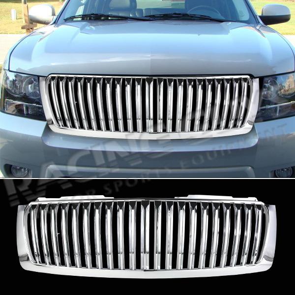 2007-2011 chevy tahoe/suburban/avalanche vertical style chrome grille grill new