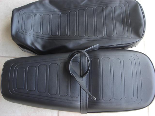 SUZUKI GT185 REPLACEMENT SEAT COVER SILVER DYED LOGO with STRAP, US $34.99, image 3