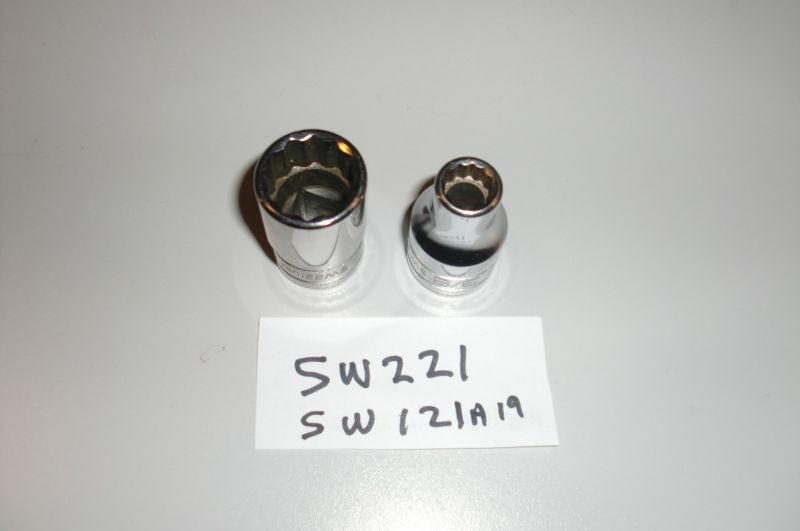 Buy 2 SnapOn sockets, 1/2" drive 12 point, shallow, 3/8", 11/16