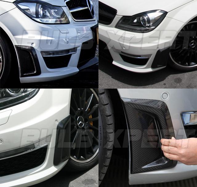 ADD-ON MERCEDEZ BENZ FACELIFT C63 AMG CARBON FIBER FRONT BUMPER SIDE VENT COVERS, US $169.99, image 4