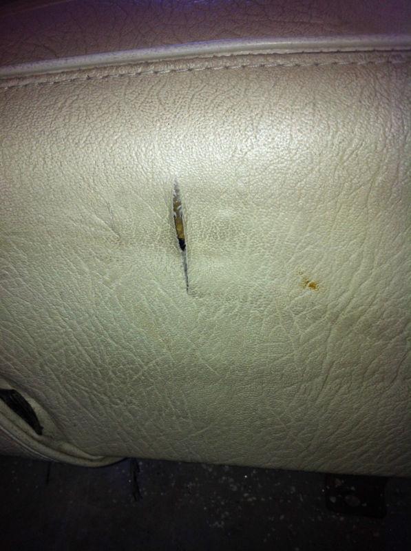 ORIGINAL 1970 GMC SIERRA GRANDE BENCH SEAT, PARCHMENT, USED, US $125.00, image 2