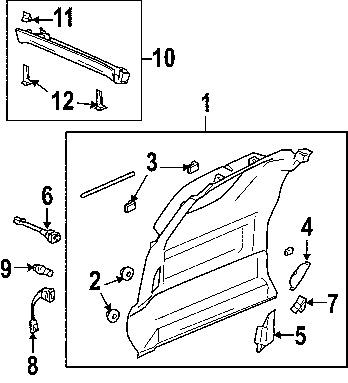 Gmc 11519032 genuine oem factory original door trim panel upper retainer
