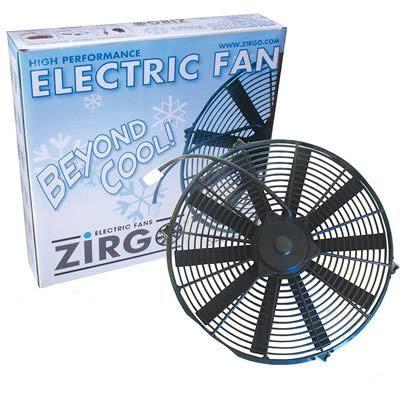 Zirgo blu high performance electric fan 839 cfm puller 9" dia single zfb9
