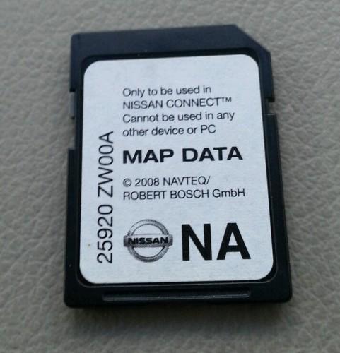 Nissan navigation sd nav card  factory 25920 zw00a oem original usa/canada