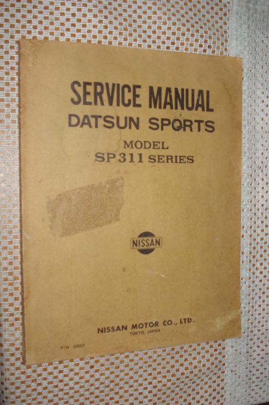 Datsun sports sp311 service manual original shop book fairlady repair nissan oem