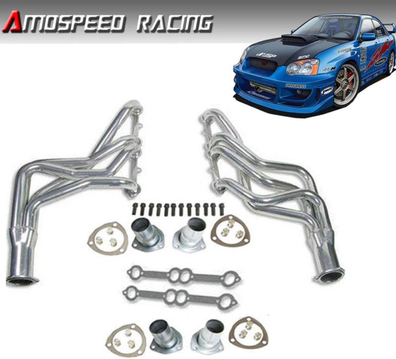 Ceramic coated 66-87 chevy truck long tube headers gm/gmc 2 sets of collectors