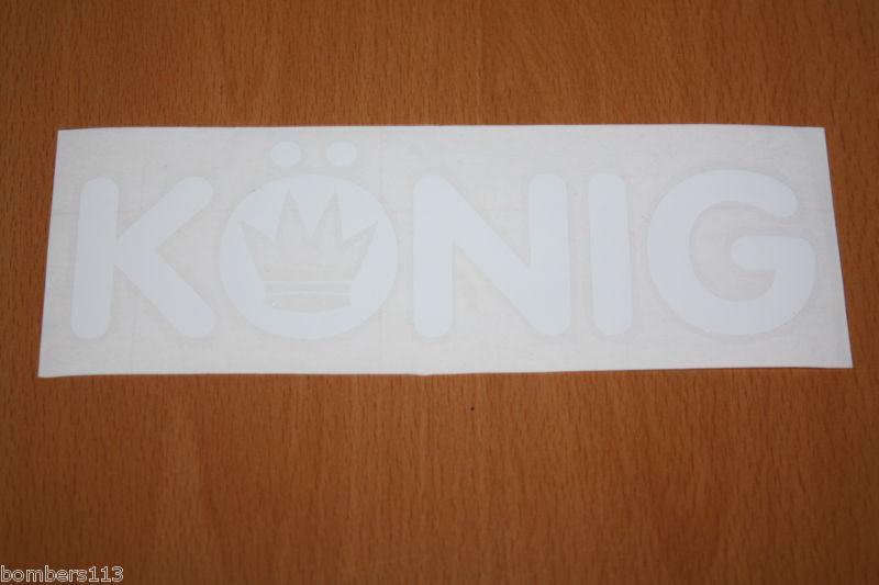 Konig wheels - racing / sticker / decal - 6.00" x 1.90" (die-cut) white