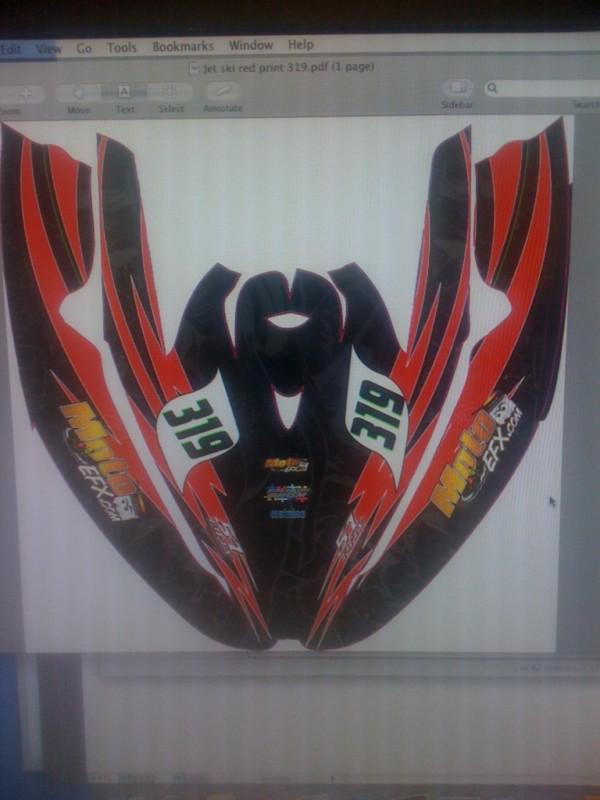  yamaha wave blaster jet ski graphic kit wrap 93,94,95,96 