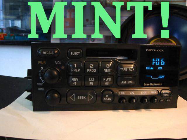 Gm chevy gmc tape cassette player radio 96 97 98 99 00 01 02 sierra tahoe yukon
