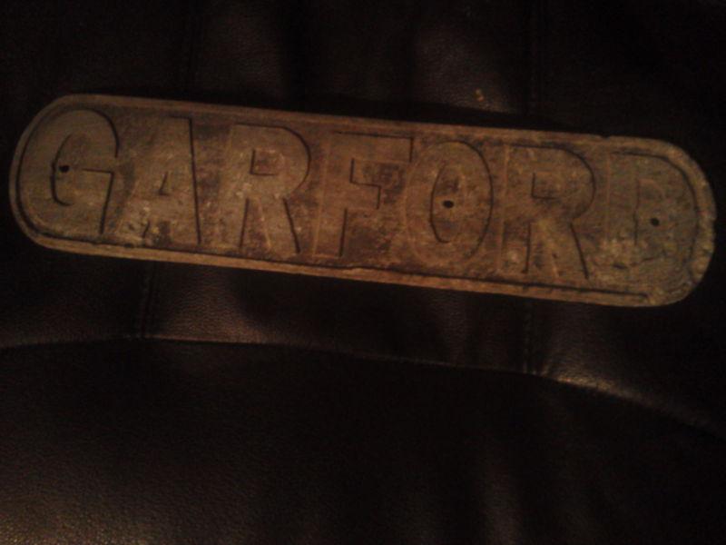 Garford aluminum name plate