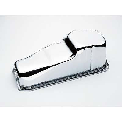 Mr. gasket 9781 oil pan steel chrome plated 5 qt. chevy small block each