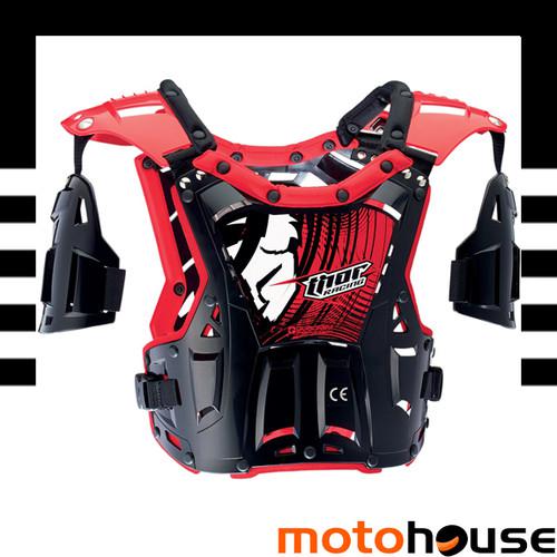 Thor 2014 quadrant youth child chest back protector roost deflector black red 