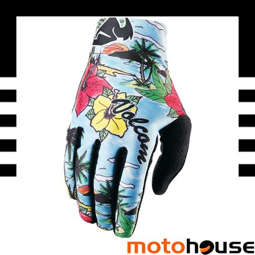 Thor mens void plus volcom aloha gloves mx offroad motocross blue black yellow 