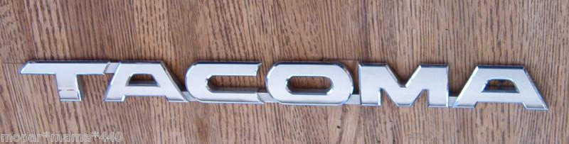 Toyota tacoma script emblem chrome oem door badge 11.75" 75427-04010 05-12?06 07