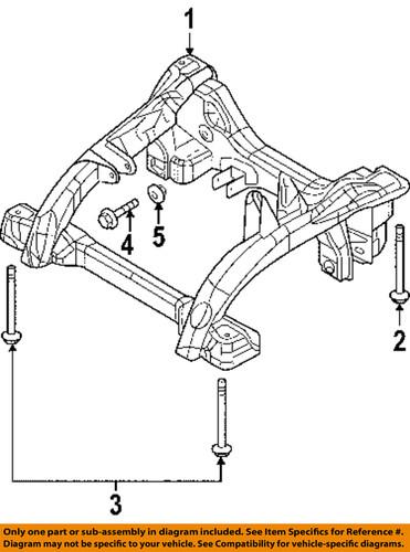 Jeep oem 6507957aa front suspension-engine cradle front bolt