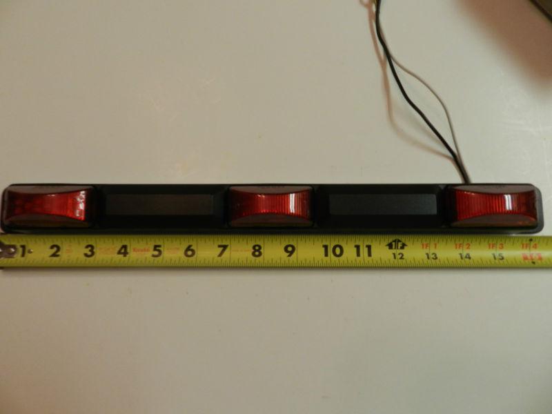 Trailer truck led id bar light red 24-diode light surface mount submersible 