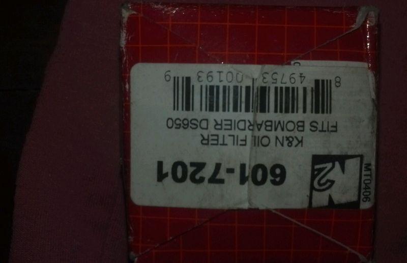 K&N OIL FILTER BOMBARDIER DS 650, US $5.00, image 2