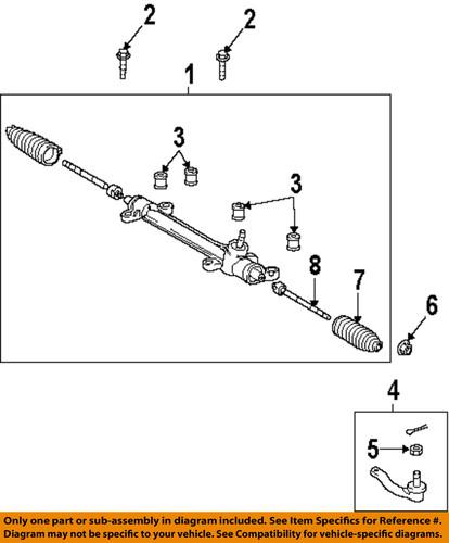 Toyota oem 4551002150 rack & pinion complete unit