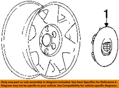 Cadillac gm oem 9593888 hub cap
