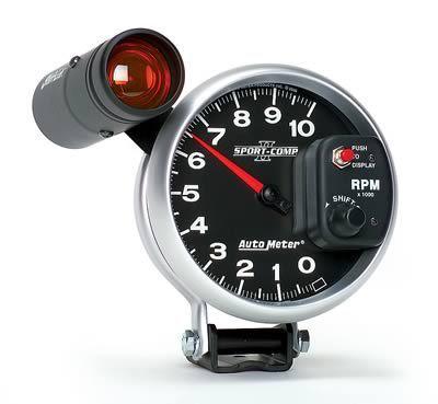 Autometer sport-comp ii tachometer 0-10,000 5" dia black face 3699