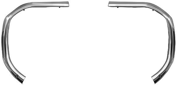 64 impala front fender eyebrow molding pair new highest quality and best fit !