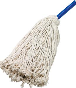 Captains choice cotton mop - 20 oz.w/wood handle m-1020