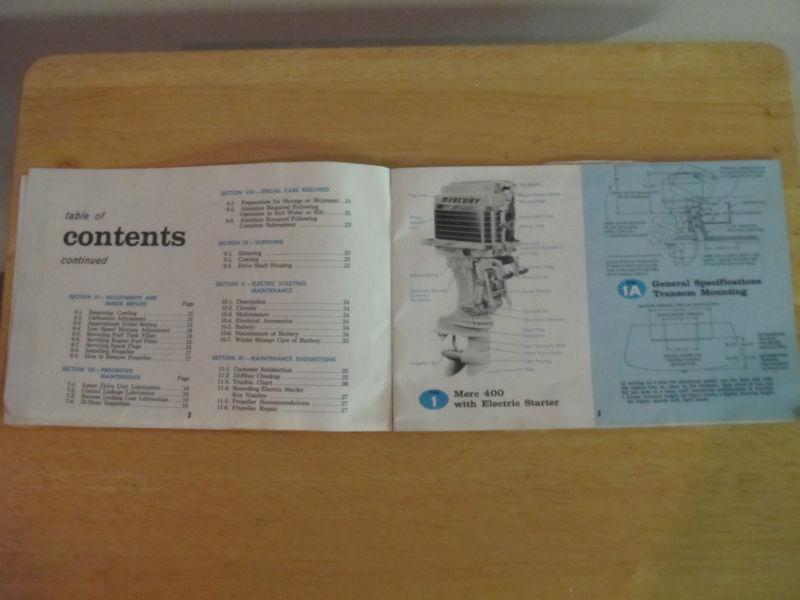 1959 MERCURY 400 OWNERS MANUAL, US $19.99, image 3
