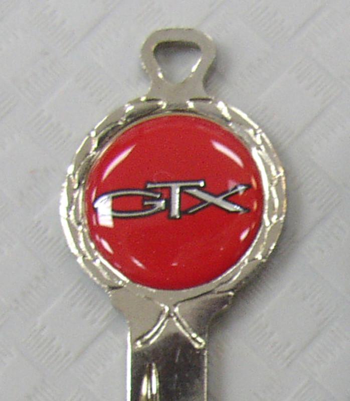 Vintage plymouth gtx logo red classic white gold key set 1967 1968 1969 nos keys