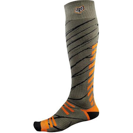 New fox racing mens coolmax socks orange/grey 16072-230 mx atv offroad