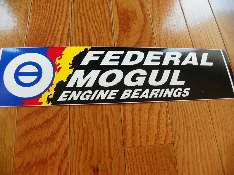 Federal mogul engine bearings sticker decal vintage