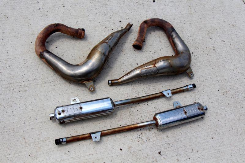 Buy DG aftermarket Banshee exhaust pipes & silencers CHROME + DG