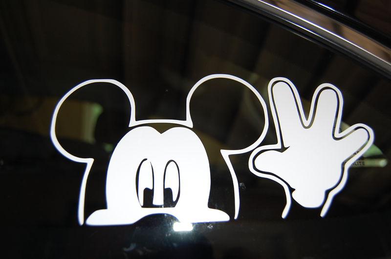 Mickey waving decal car ace sticker vinyl macbook laptop wall charlie brown pro