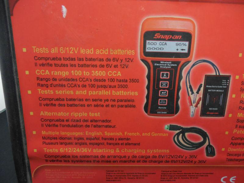 Snap-On Wireless Electronic Battery Tester w/ Carrying Case & CD Model #EECS400, US $450.00, image 3