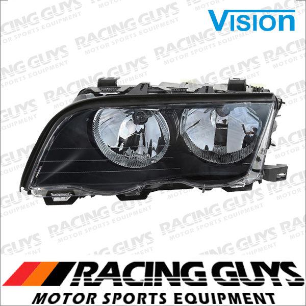 Lt head light clear lense driver 99-01 bmw e46 3-series 4dr sedan