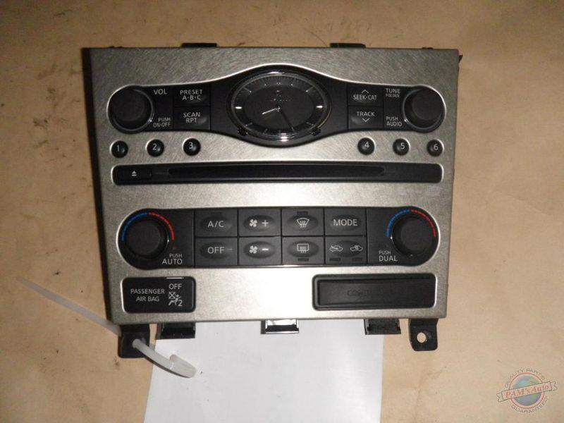 Temperature control infiniti g35 671896 07 08 assy auto w-audio controls