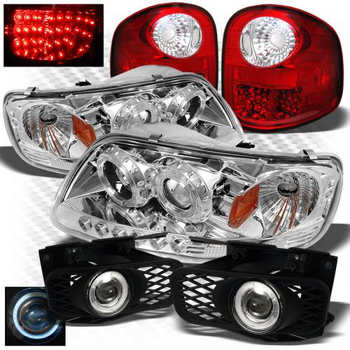 Buy 9903 F150 Flareside 1pc Headlights + R/C LED Tail Lights