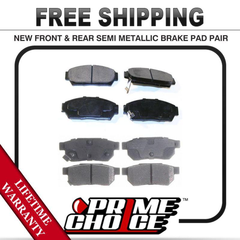 Complete set of front and rear premium brake pads with lifetime warranty
