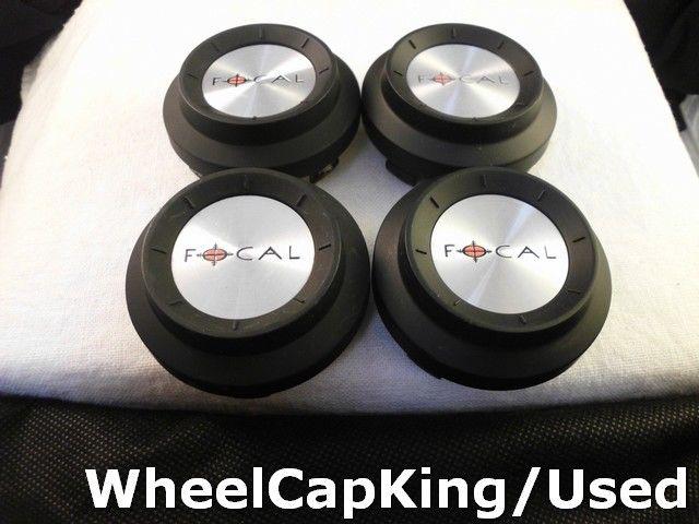 Focal matte black custom wheel center cap caps (set of 4) #89-9117-cap