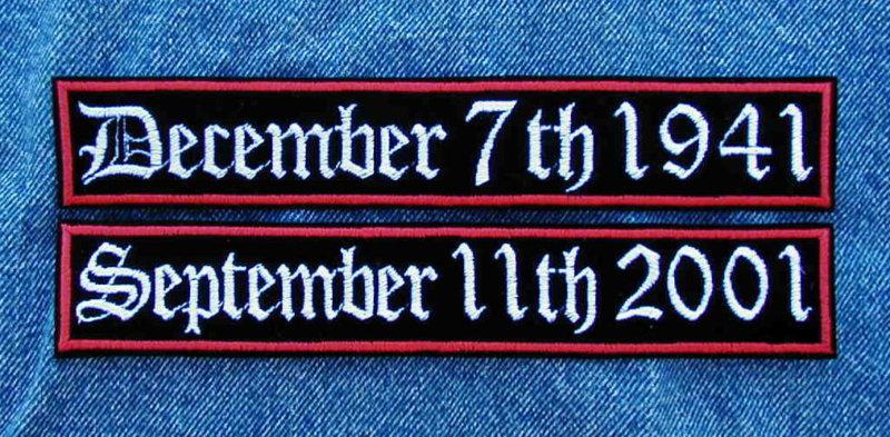 Pearl harbor twin towers 911 biker motorcycle patch by dixiefarmer