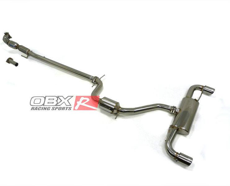 Obx turbo back exhaust &downpipe 09-12 vw golf gti 2.0t 2.0l mk6 mk-vi