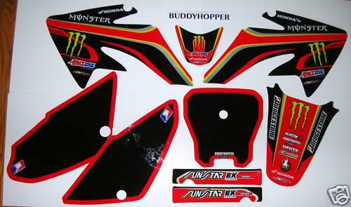 Nstyle team honda graphics decals stickers kit crf70 crf80  (04-09)
